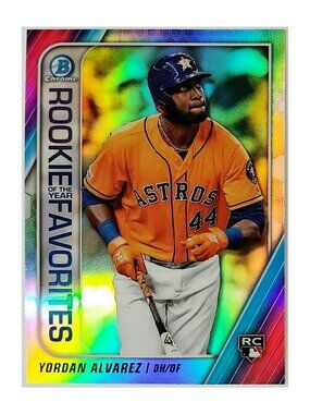 YORDAN ALVAREZ ROOKIE REFRACTOR 2020 BOWMAN CHROME #ROYF-YA, HOUSTON ASTROS